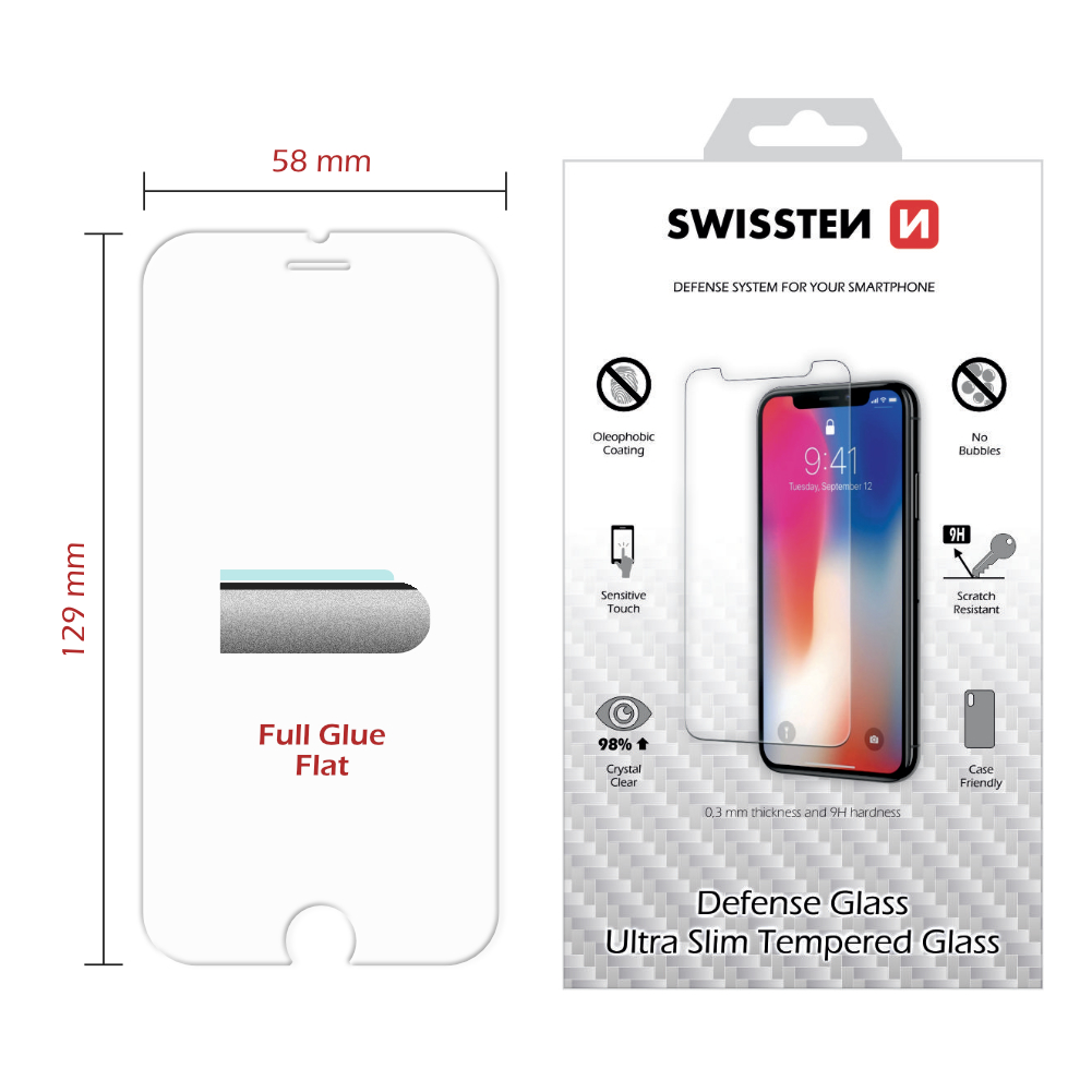 Swissten Glass Swissten Apple iPhone 6/6s RE 2.5D protect thumb