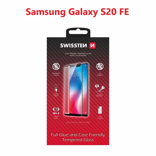 Glass Swissten Full Glue, cadru de culoare, husa Samsung G780 Galaxy S20 Fe 