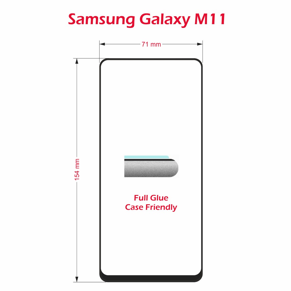 Swissten Full Glue, cadru de culoare, husa Samsung M115 Galaxy M11  thumb