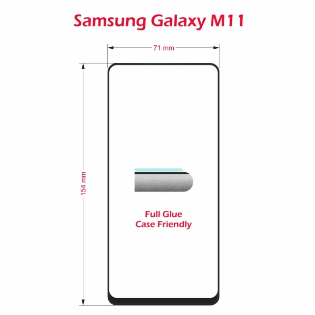 Swissten Full Glue, cadru de culoare, husa Samsung M115 Galaxy M11 