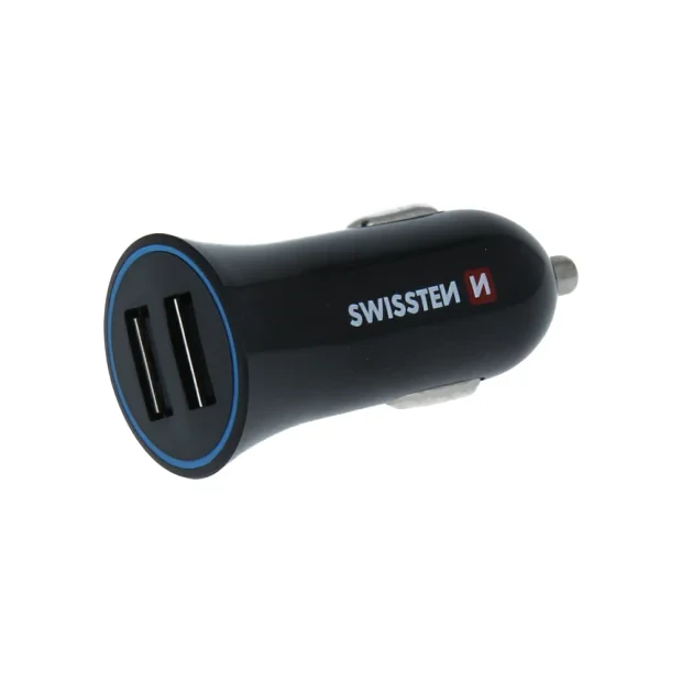 Adaptor Swissten  2,4A Power 2x USB + Micro USB Cablu