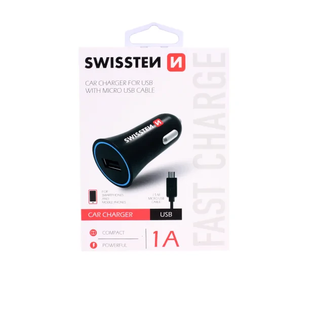 Adaptor Swissten  pe USB 1A Power + Micro USB Cablu