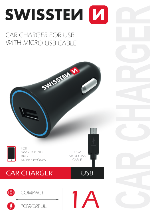 Adaptor Swissten  pe USB 1A Power + Micro USB Cablu thumb