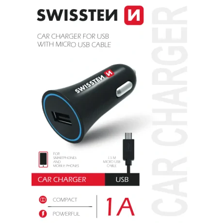 Adaptor Swissten  pe USB 1A Power + Micro USB Cablu