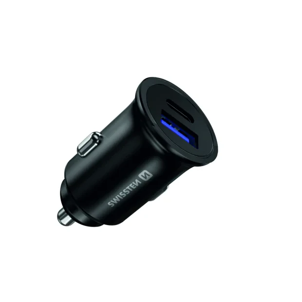 Adaptor Swissten  cu port USB-C + Quick Charge 3.0 36W Metal 