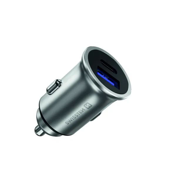 Adaptor Swissten  cu port USB-C + Quick Charge 3.0 36W Metal 