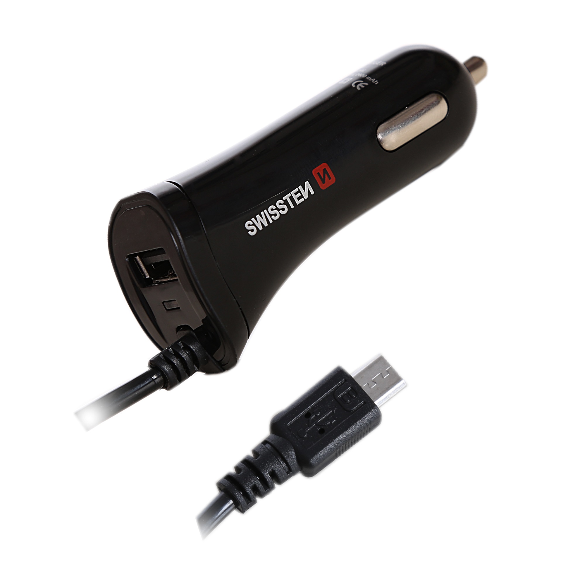 Swissten  Incarcator Auto Micro USB si USB 2.4A Power thumb