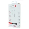 Cablu de date Swissten TPE USB-C/USB-C Putere 5A (100W) 1,5 m Alb