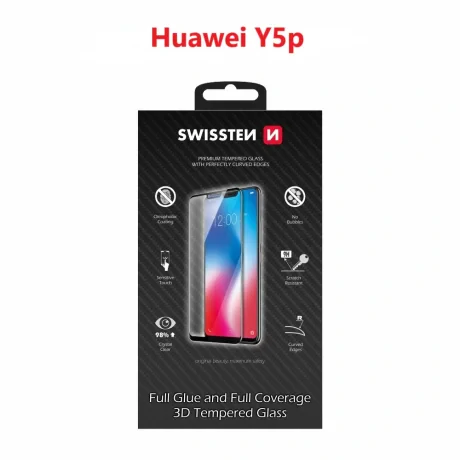 Swissten Glass Ultra Durabil 3d Full Glue Huawei Y5P Negru