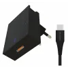 Adaptor Swissten Travel  Super Charging 25W + USB-C/USB-C 1,2 m Cablu de date Negru