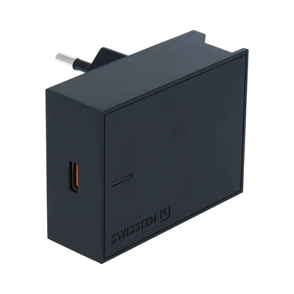 Adaptor Swissten Travel  Super Charging 25W + USB-C/USB-C 1,2 m Cablu de date Negru thumb