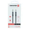 Audio Cable Swissten Jack textil - Jack 1,5 m Negru