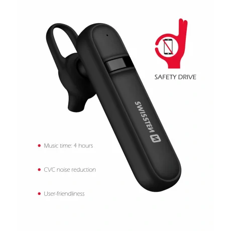Casti Bluetooth Swissten Caller Negru