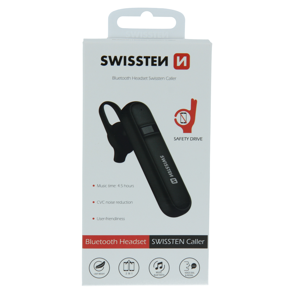 Casti Bluetooth Swissten Caller Negru thumb