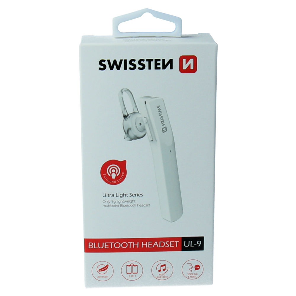 Casti Bluetooth Swissten Ultra Light Ul-9 Alb thumb