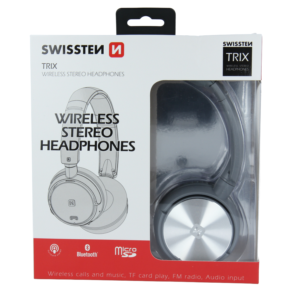 Casti stereo Bluetooth Swissten Trix SILVER/GREY thumb