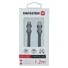 Cablu de date Swissten textil USB-C / Lightning 1,2 m gri