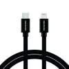 Cablu de date Swissten textil USB-C / Lightning 2,0 m Negru