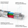 Cablu de date Swissten textil USB-C / Lightning 2,0 m Argintiu