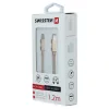 Cablu de date Swissten textil USB-C / USB-C 1,2 m Auriu