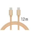 Cablu de date Swissten textil USB-C / USB-C 1,2 m Auriu