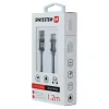 Cablu de date Swissten textil USB / Lightning 1,2 m gri