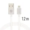 Cablu de date Swissten textil USB / Lightning 1,2 m Argintiu