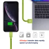 Cablu de date Swissten textil USB / Lightning 1,2 m verde