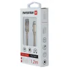 Cablu de date Swissten textil USB / Lightning 1,2 m Gold