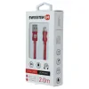 Cablu de date Swissten textil USB / Lightning 2,0 m Rosu