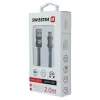 Cablu de date Swissten textil Micro USB 2,0 m gri