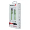 Cablu de date Swissten textil USB / Micro USB 2,0 m verde