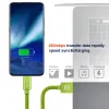 Cablu de date Swissten textil USB / Micro USB 2,0 m verde