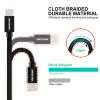 Cablu de date Swissten Textil USB / USB-C 1,2 m gri