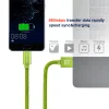 Cablu de date Swissten textil USB / USB-C 2,0 m verde