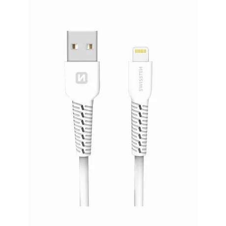 Cablu de date Swissten USB / Lightning 1,0 m Alb