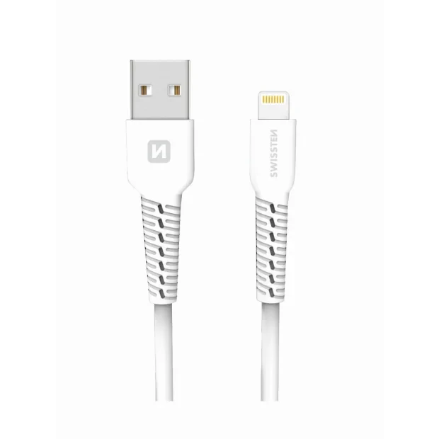 Cablu de date Swissten USB / Lightning 1,0 m Alb