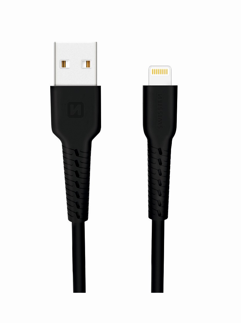 Cablu de date Swissten USB / Lightning 1,0 m Negru thumb