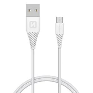 Cablu de date Swissten USB / Micro USB 1,5 m Alb (6,5 mm)