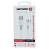 Cablu de date Swissten USB / Micro USB 1,5 m Alb (9mm)