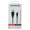 Cablu de date Swissten USB / Micro USB 1,5 m Negru (9mm)