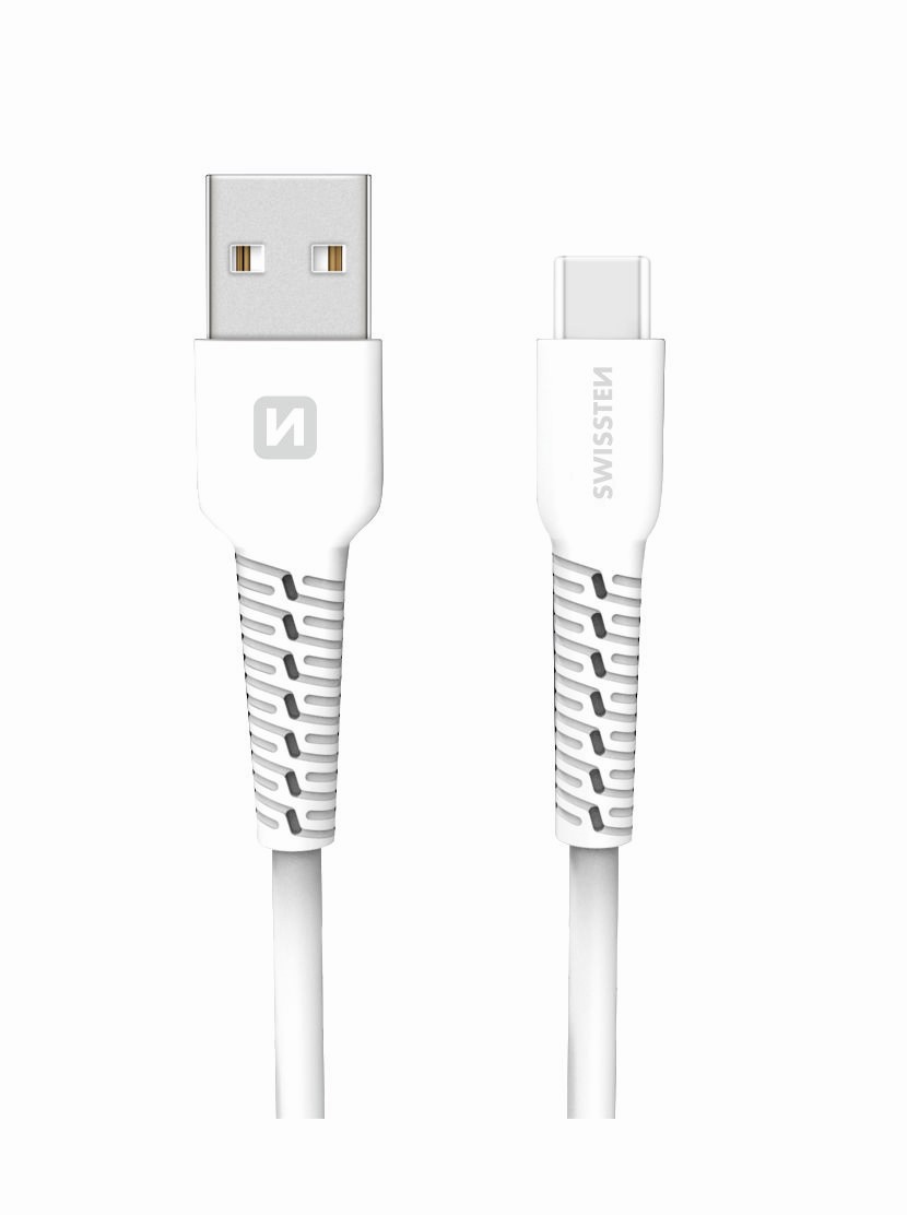 Cablu de date Swissten USB / USB-C 1,0 M Alb thumb