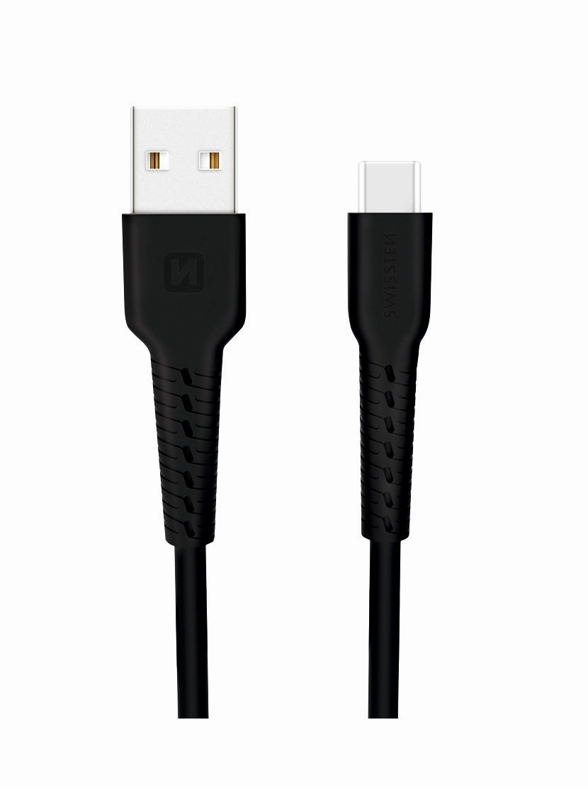 Cablu de date Swissten USB / USB-C 1,0 m Negru thumb