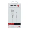 Cablu de date Swissten USB / USB-C 3.1 Alb 1,5 m (7mm)