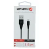 Cablu de date Swissten USB / USB-C 3.1 Negru 1,5m (7mm)
