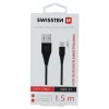 Cablu de date Swissten USB / USB-C 3.1 Negru 1,5m (9mm)