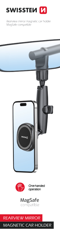 Suport telefon magnetic masina prindere oglinda Swissten thumb