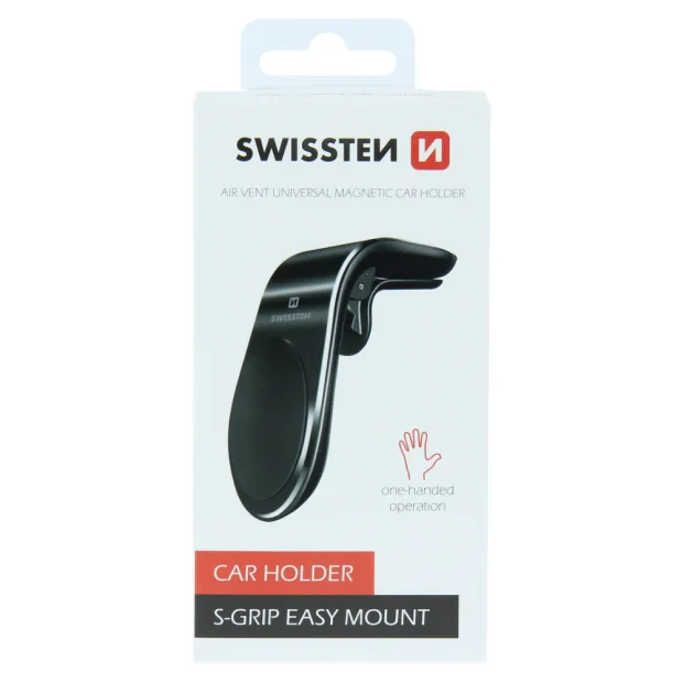 Suport telefon magnetic ventilatia masinii Swissten Easy Mount Negru