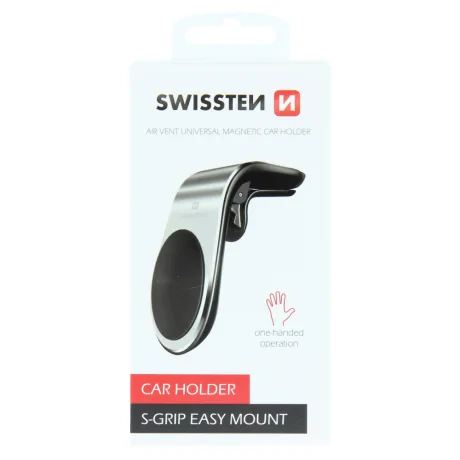 Swissten suport auto magnetic la ventilatia Easy Mount Argintiu