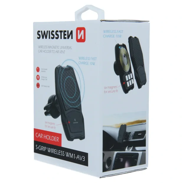 Swissten suport auto magnetic cu incarcare wireless WM1-AV3